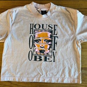 Obey House of Obey Art Print in Pink and Black